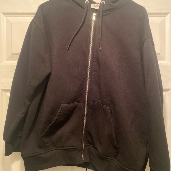 Jackets & Blazers - Black Zip-Up Hoodie